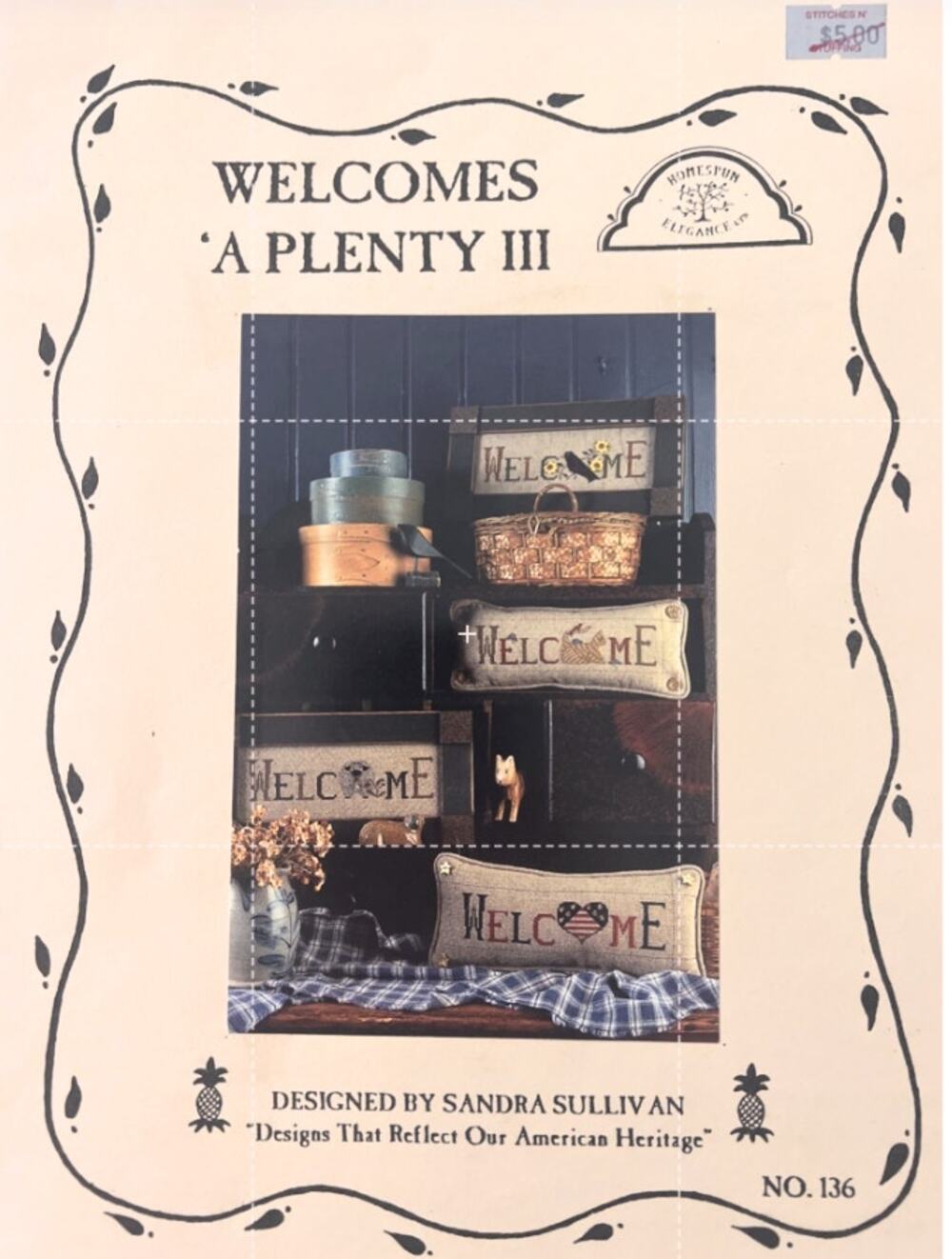 Homespun Elegance Welcomes ‘A Plenty III Counted Cross Stitch Pattern